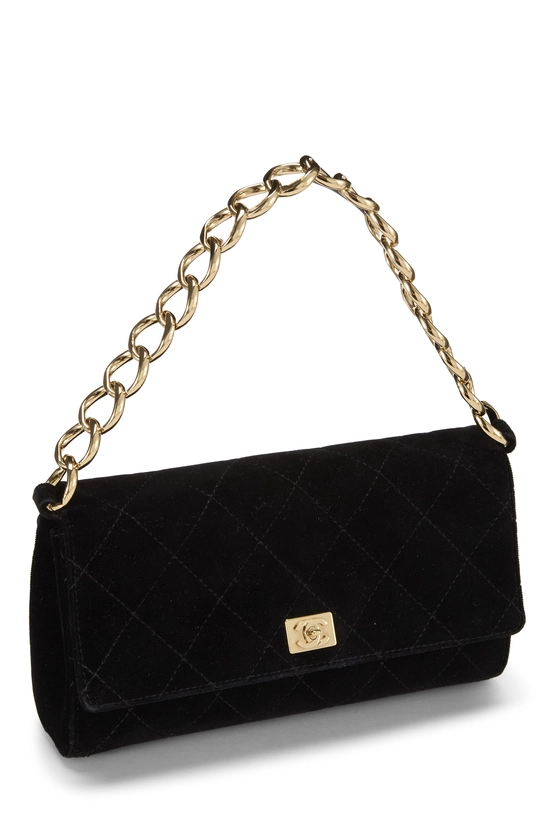 Black Velvet Chain Handbag Small, , large image number 1