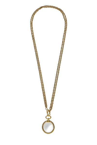 Gold Loupe Long Necklace