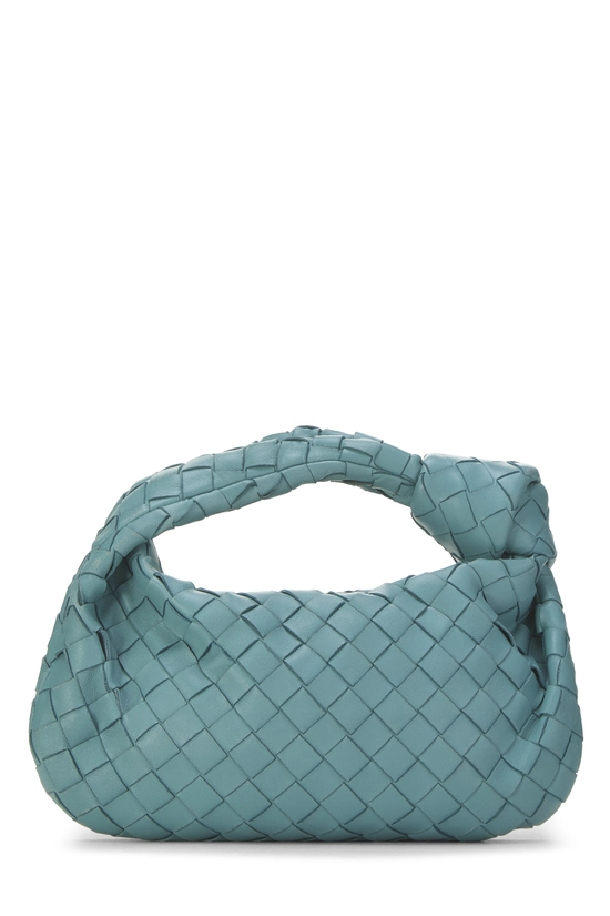 Blue Intrecciato Leather Jodie Mini, , large image number 3