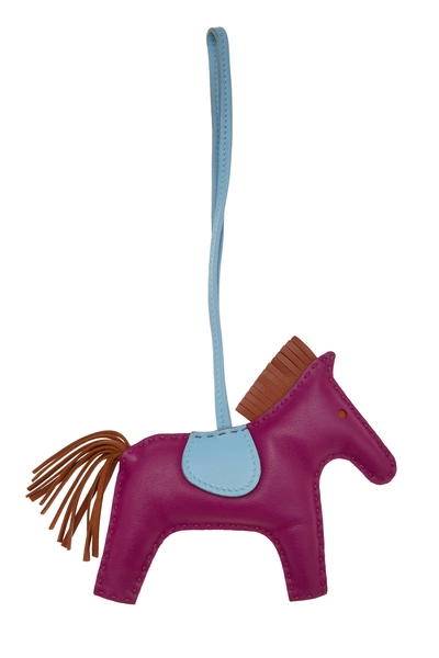 Multicolor Milo Leather Rodeo Bag Charm MM, , large