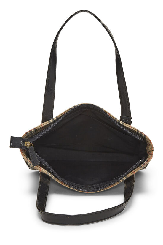 Black Haymarket Canvas Shoulder Bag Small, , large image number 5