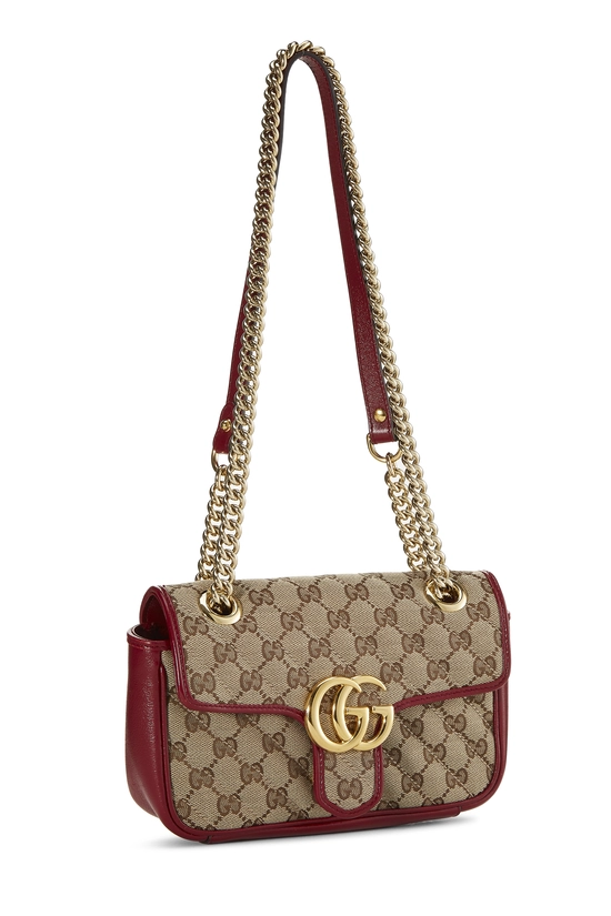 Red Original GG Canvas Marmont Shoulder Mini, , large image number 1