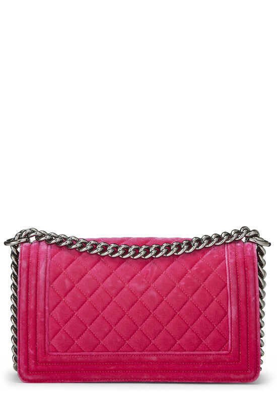 Boy velvet crossbody bag Chanel Pink in Velvet - 17554270
