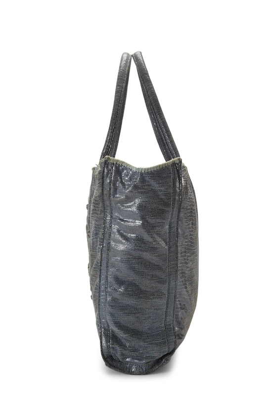 Blue Leather BS Fleur Tote, , large image number 2