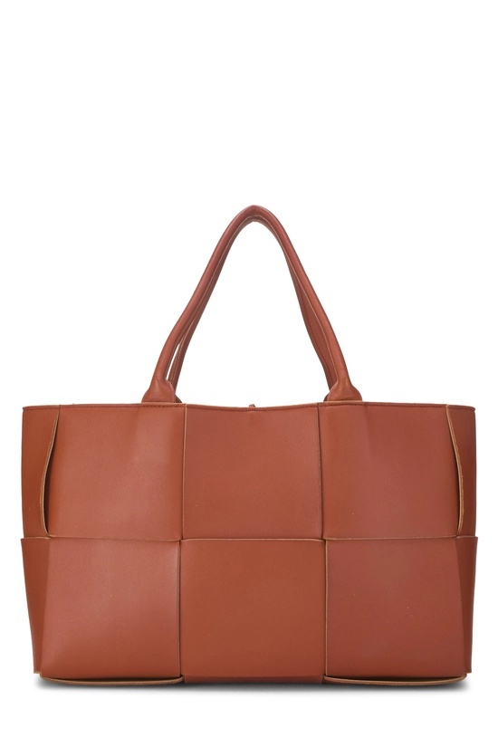 Brown Calfskin Maxi Intrecciato Arco Tote Medium, , large image number 3