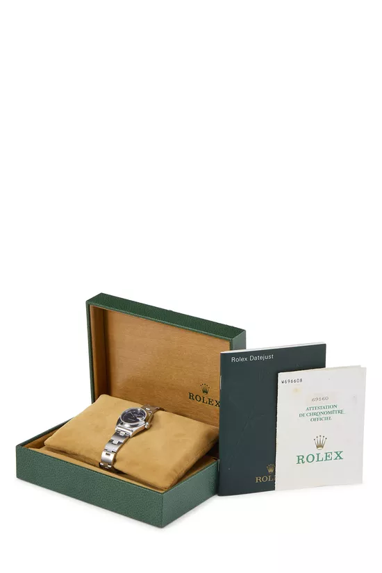 Blue Dial Stainless Steel Datejust 69160 26mm, , large image number 1