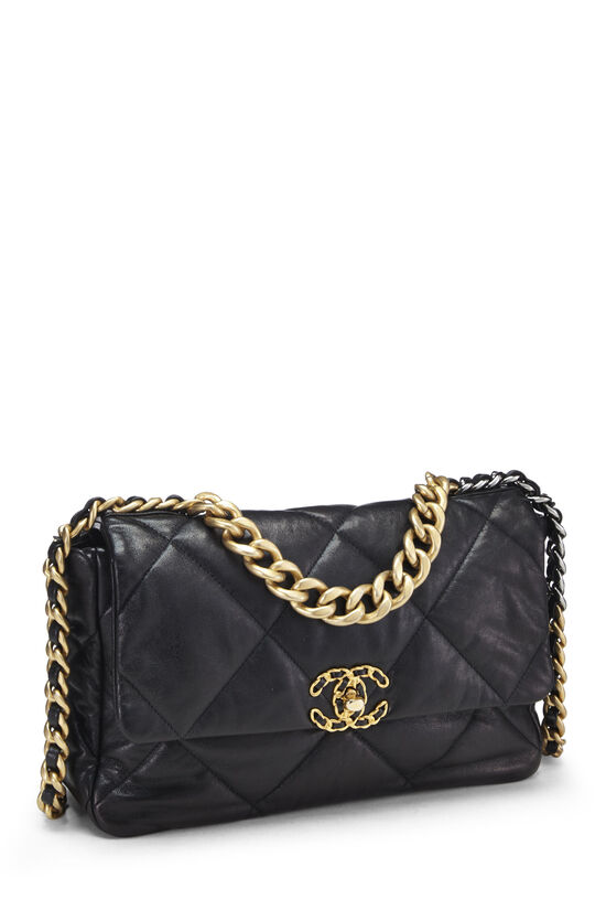 Black Quilted Lambskin Chanel 19 Flap Bag, , large image number 2