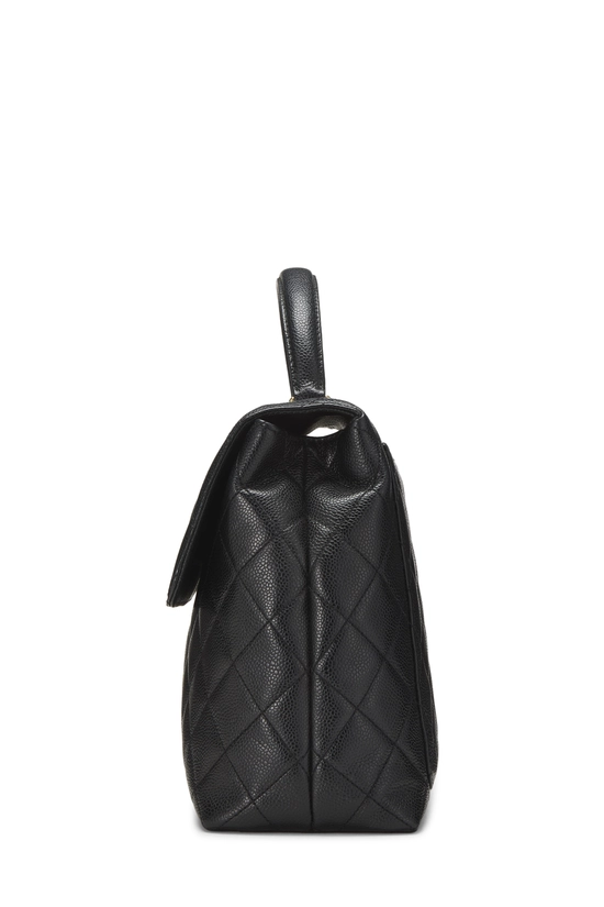 Black Quilted Caviar Kelly, , large image number 2