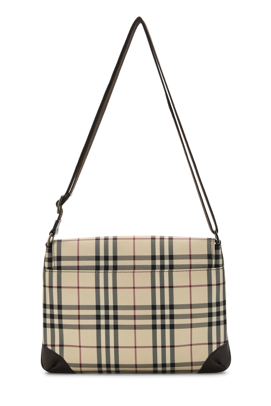 Brown Jacquard Check Flap Messenger Small, , large image number 3