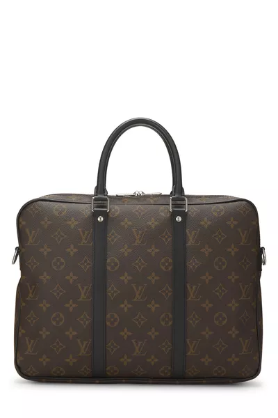 Monogram Macassar Porte Documents-Voyage PM