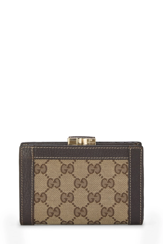 Brown Original GG Canvas French Wallet, , large image number 2