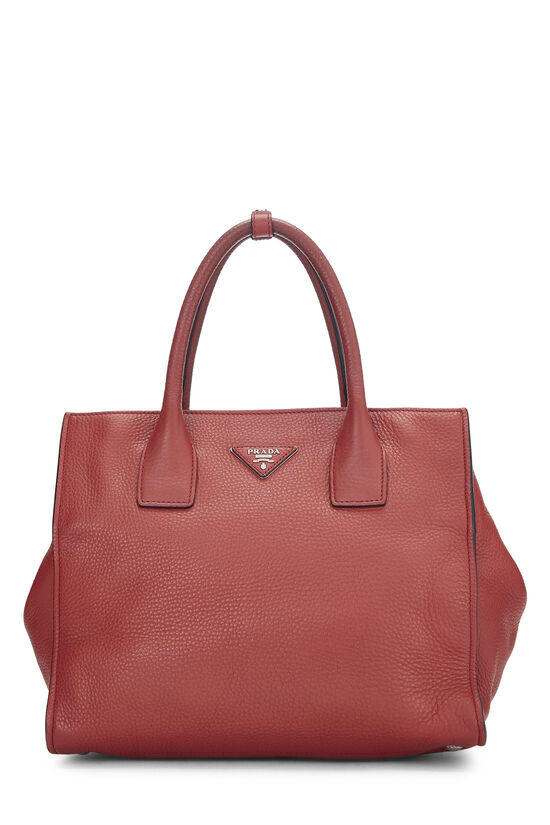 Red Vitello Daino Convertible Handbag, , large image number 0