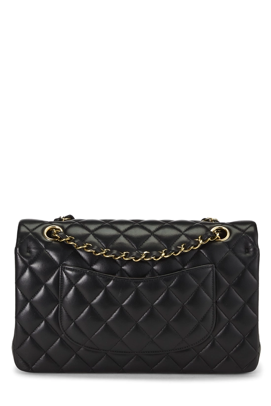 Black Quilted Lambskin Classic Double Flap Medium, , large image number 3