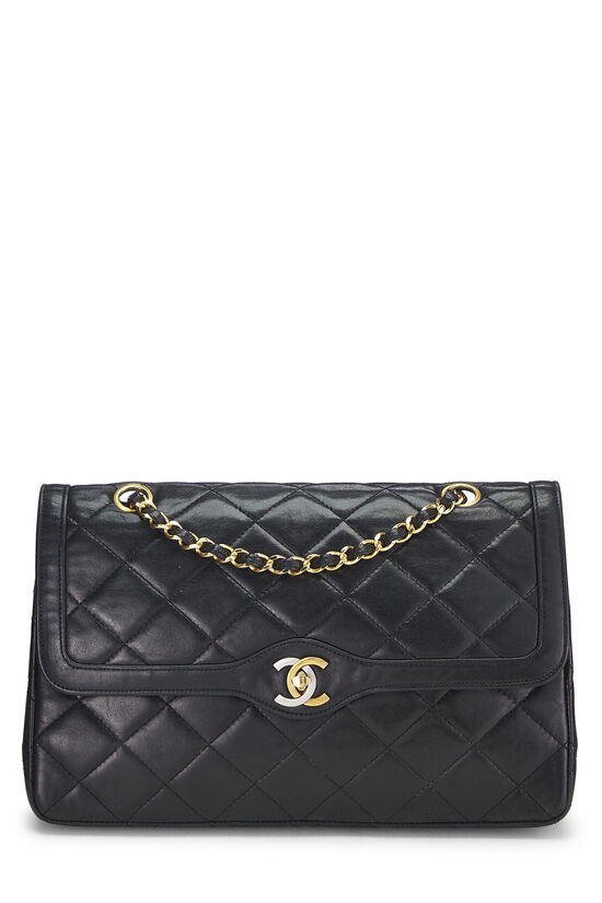 Chanel Black Quilted Lambskin Paris Limited Double Flap Large Q6B02P1IKO037