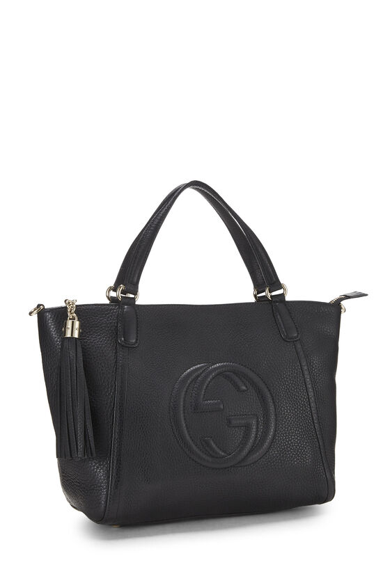 Black Grained Leather Soho Top Handle Bag, , large image number 1