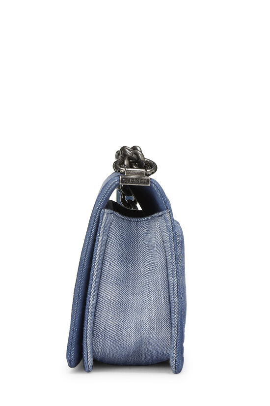 Blue Chevron Denim Boy Bag Medium, , large image number 4