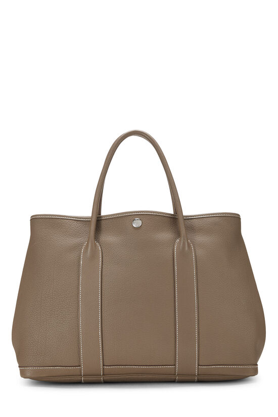 Hermes Garden Party PM Etoupe Brown Negonda Leather Tote Bag For Sale at  1stDibs