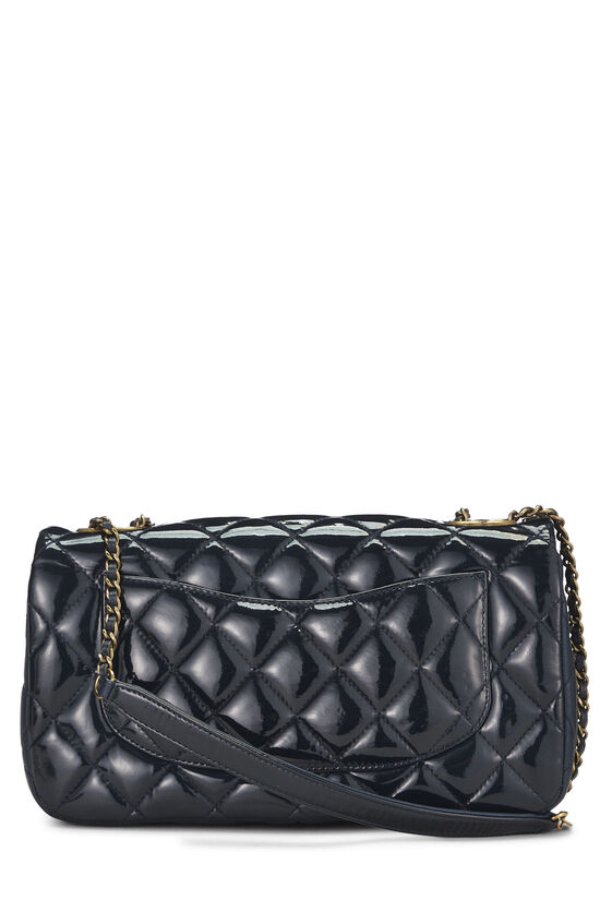 Chanel Navy Quilted Patent Leather 