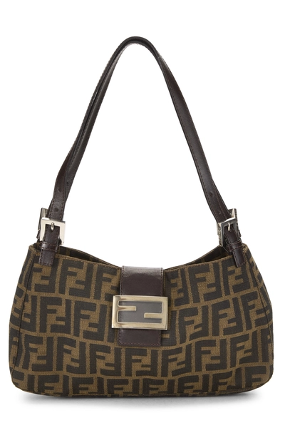 Fendi Brown Zucca Canvas Shoulder Bag