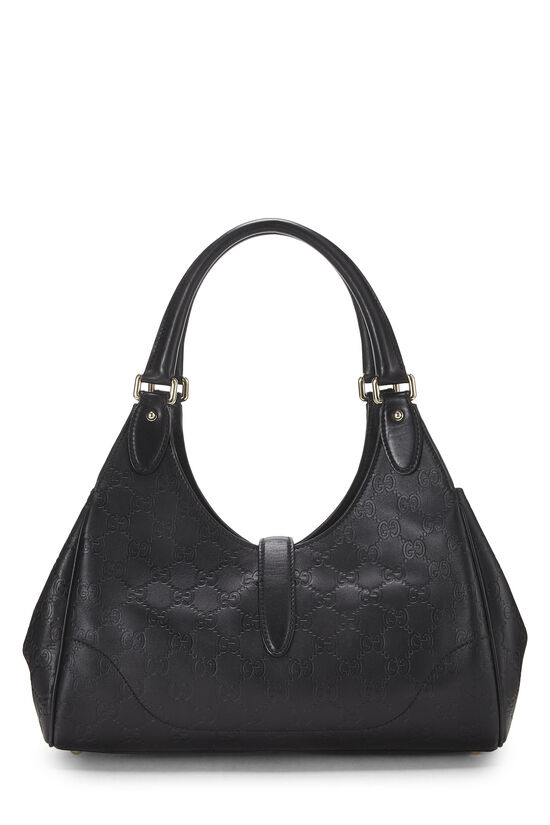 Black Guccissima Leather Bardot Bag, , large image number 3