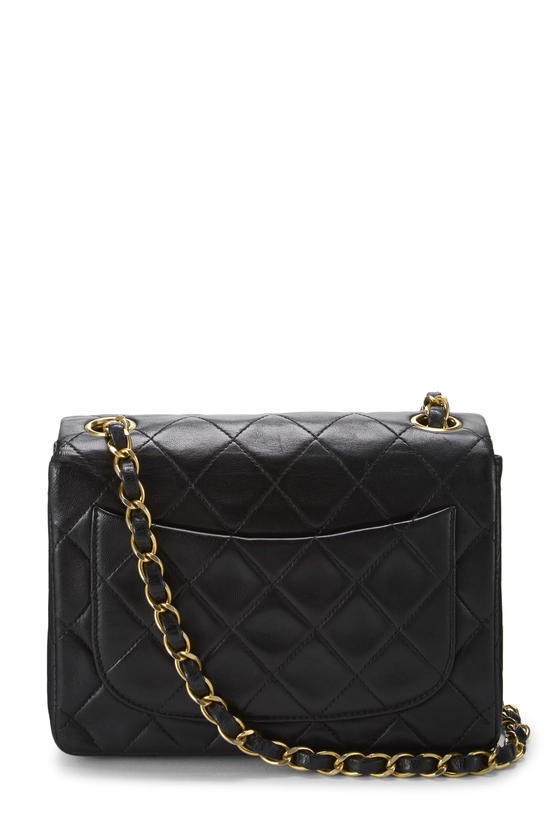 Black Quilted Lambskin Half Flap Mini, , large image number 3