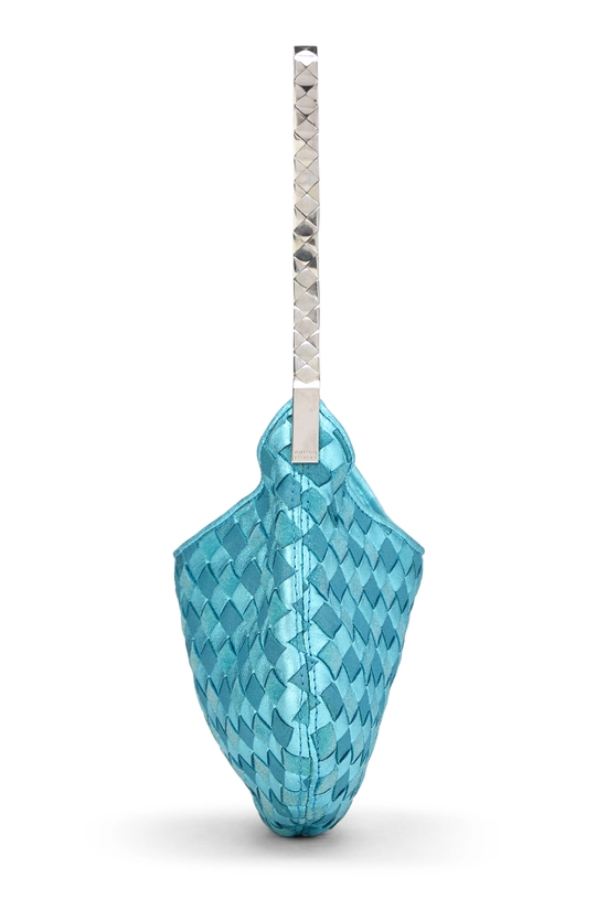 Blue Intrecciato Leather Shoulder Mini, , large image number 2