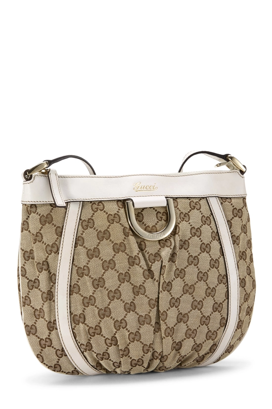 White Original GG Canvas D-Ring Abbey Messenger Small, , large image number 1