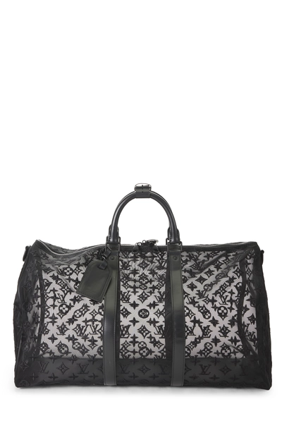 Virgil Abloh x Louis Vuitton Black Mesh Keepall Bandouliere 50