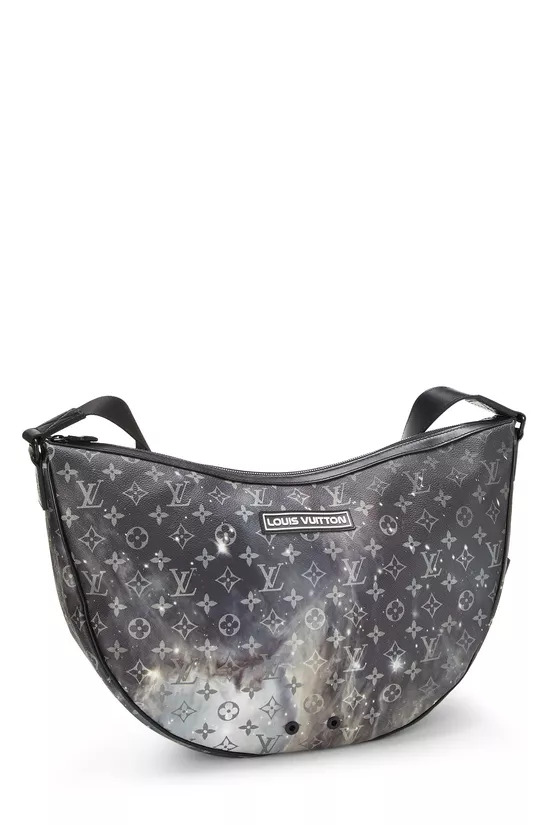 Black Monogram Galaxy Hobo Messenger Bag, , large image number 2