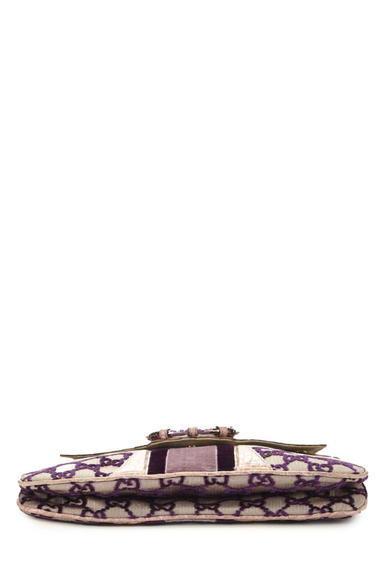 Purple Velvet Dragon Shoulder Bag, , large image number 4