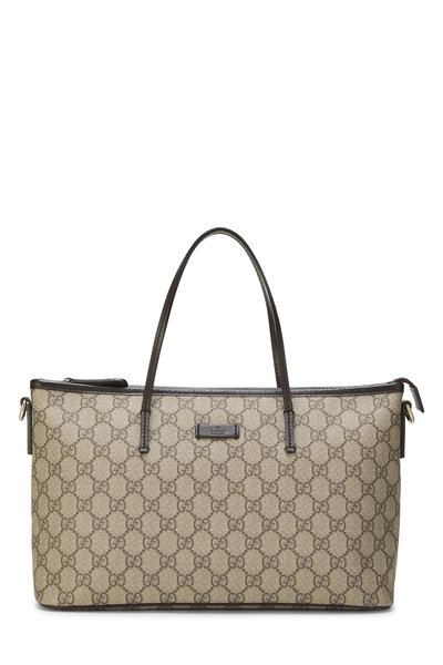 Gucci Original GG Supreme Canvas Zip Tote