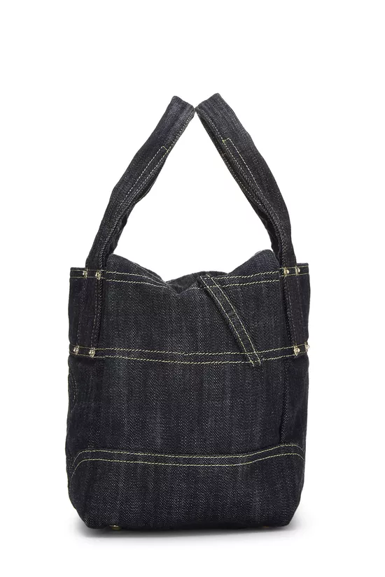 Blue Denim 'CC' Handbag, , large image number 2