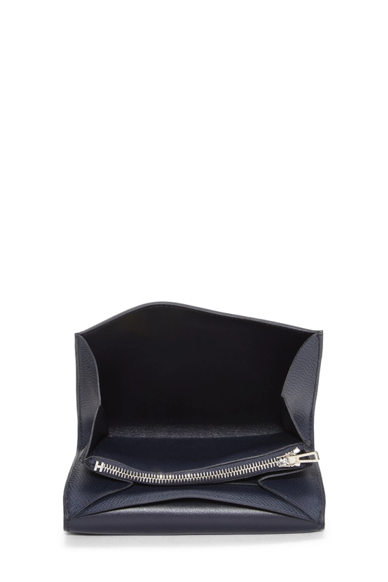 Blue Navy Epsom Constance Short Wallet, , large image number 3
