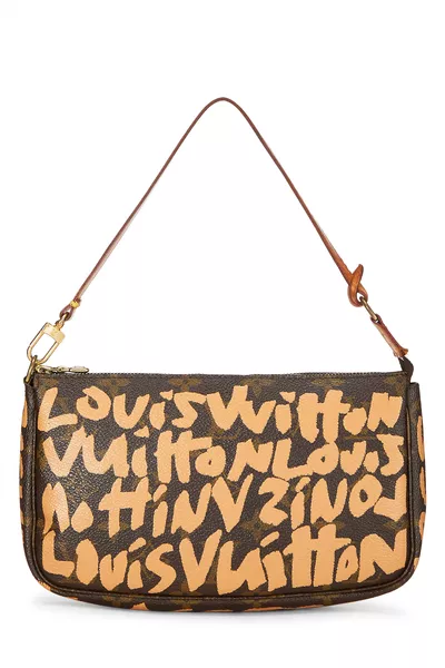Louis Vuitton Stephen Sprouse x Louis Vuitton Beige Monogram Graffiti Pochette Accessoires