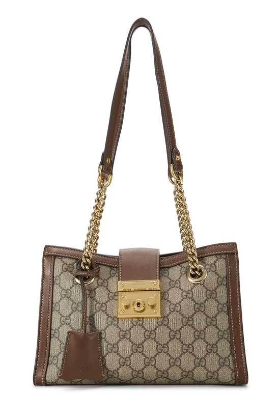 Brown GG Supreme Padlock Tote Small, , large image number 0