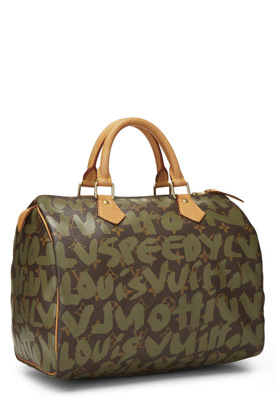 Stephen Sprouse x Louis Vuitton Monogram Green Graffiti Speedy 30, , large image number 1