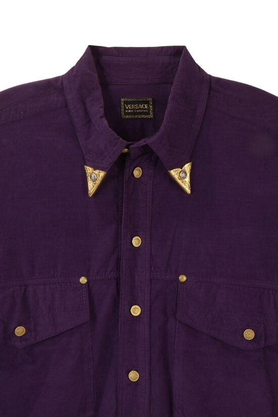 André Leon Talley Versace Jean Corduroy Shirt, , large image number 3