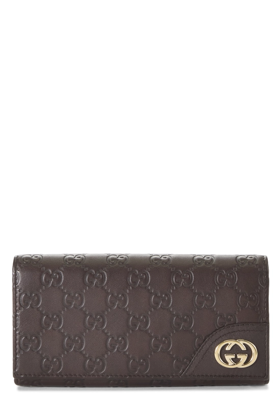 Brown Guccissima Britt Continental Wallet, , large image number 0