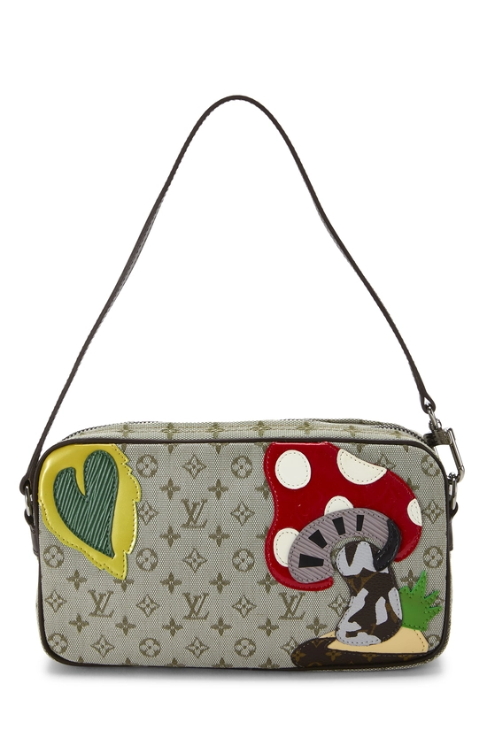 Green Monogram Mini Lin Patchwork Conte De Fees Pochette, , large image number 0