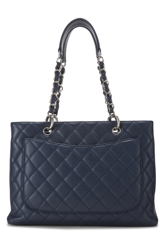 Navy Quilted Caviar Grand Shopping Tote (GST), , large image number 3