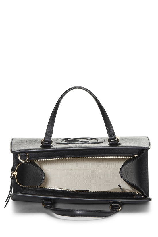 Black Grained Leather Soho Handbag, , large image number 5