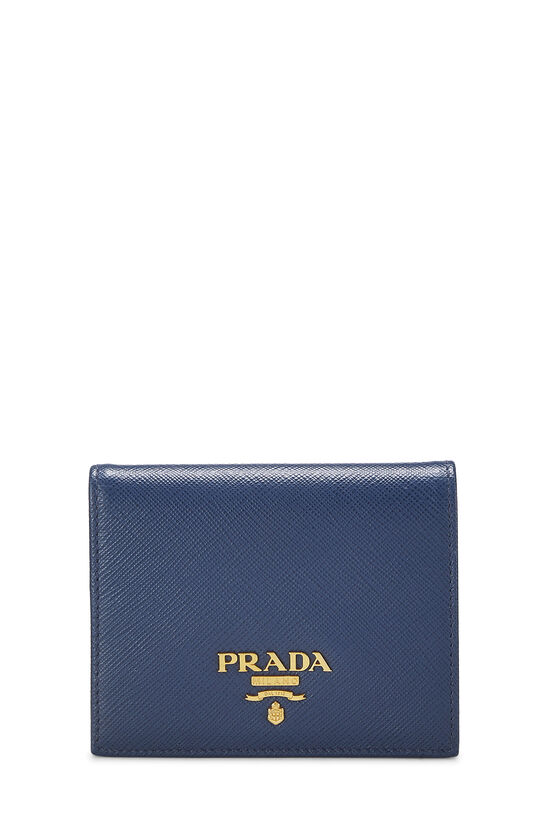 Blue Saffiano Compact Wallet, , large image number 0