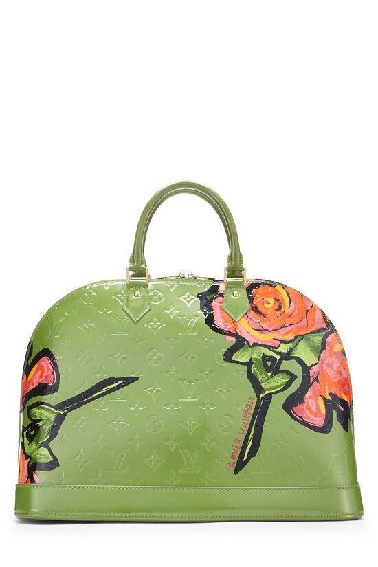 Stephen Sprouse x Louis Vuitton Green Monogram Vernis Roses Alma