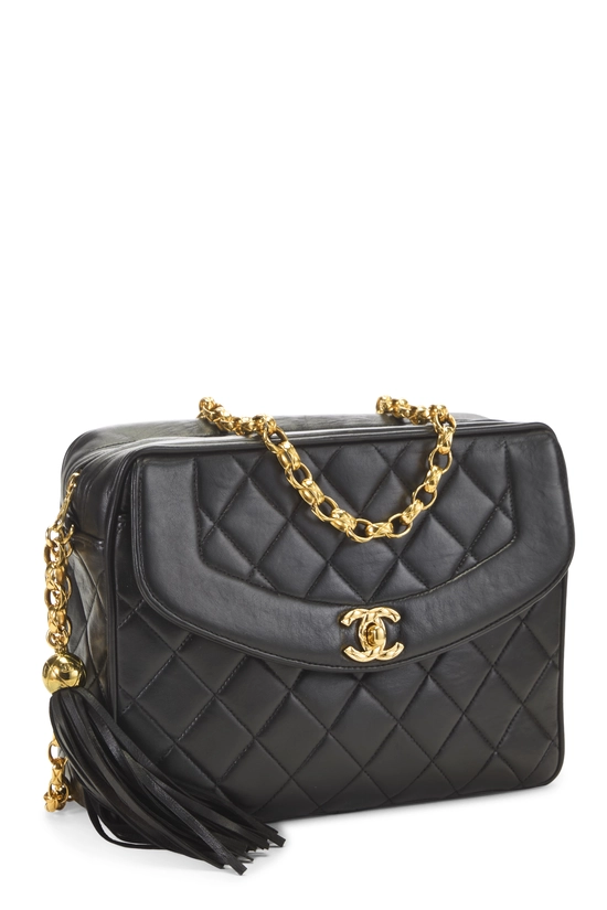 Black Lambskin Pocket Camera Bag Medium, , large image number 1