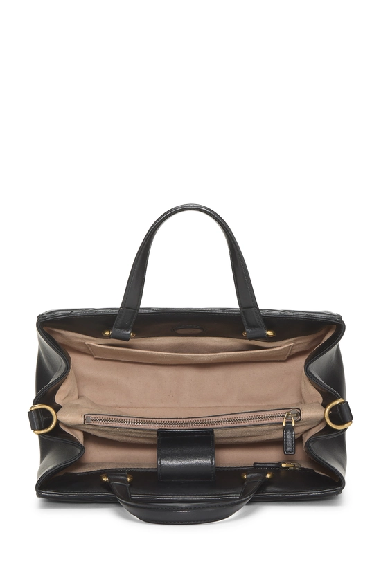 Black Leather GG Marmont Top Handle Bag Small, , large image number 5