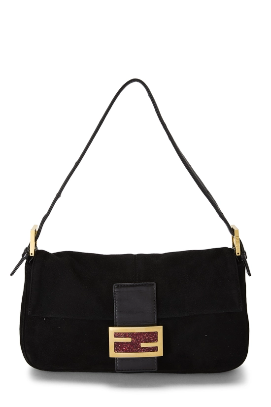 Black Suede Baguette, , large image number 0