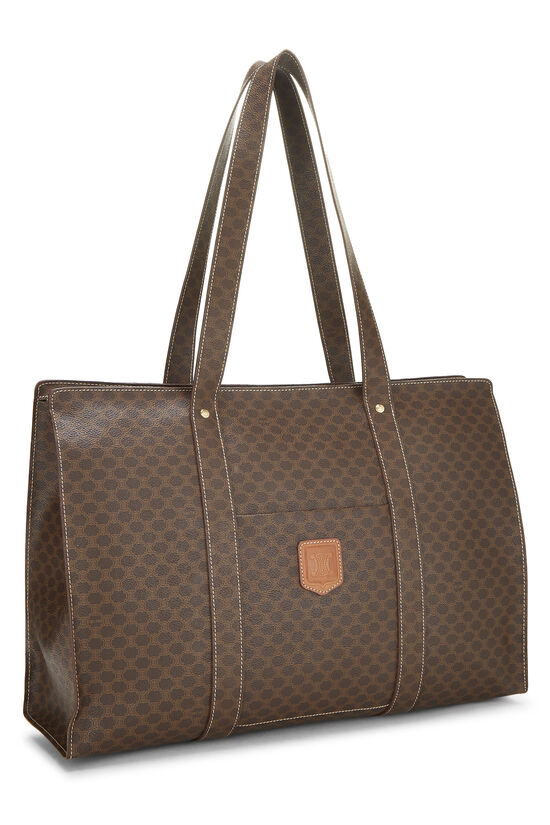 Brown Macadam Coated Canvas Tote, , large image number 1