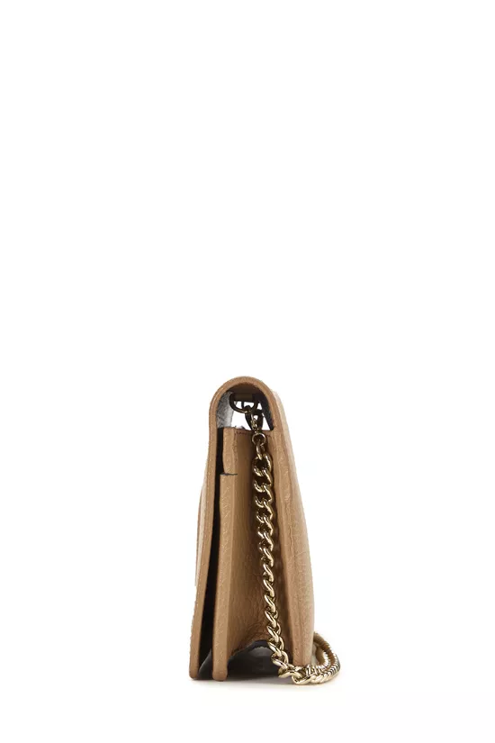 Beige Leather Soho Wallet On Chain (WOC), , large image number 2