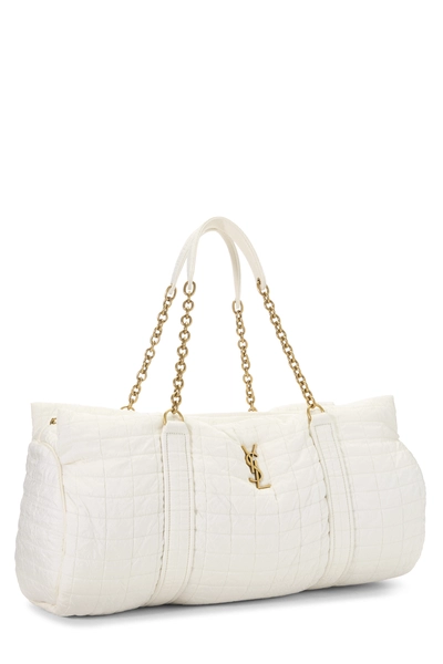 YSL White Nylon Gloria Duffle — photo 2