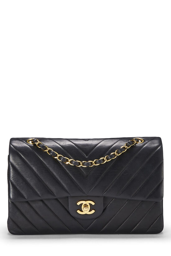 Black Chanel Medium Classic Lambskin Double Flap Bag